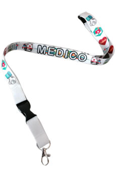 Lanyard Sanitario MEDICO. Modelo 2.