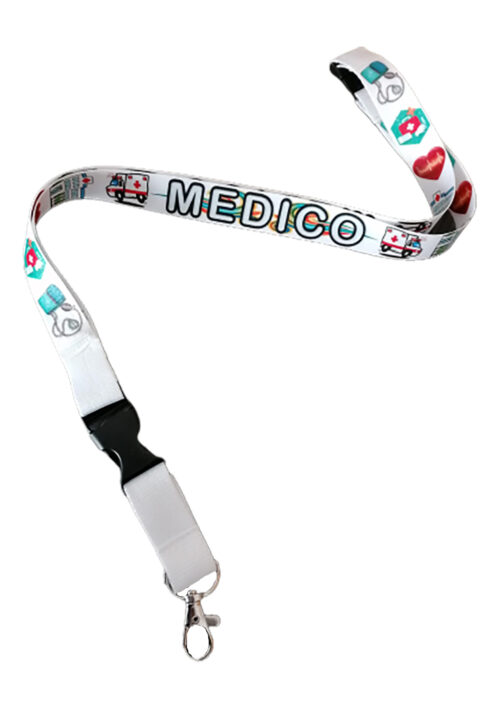 Lanyard Sanitario MEDICO. Modelo 2.