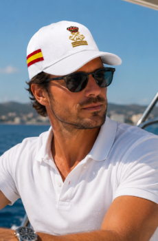 Gorra Bandera España. Capitán de Yate, Patrón de Yate o Patrón Embarcación Recreo.